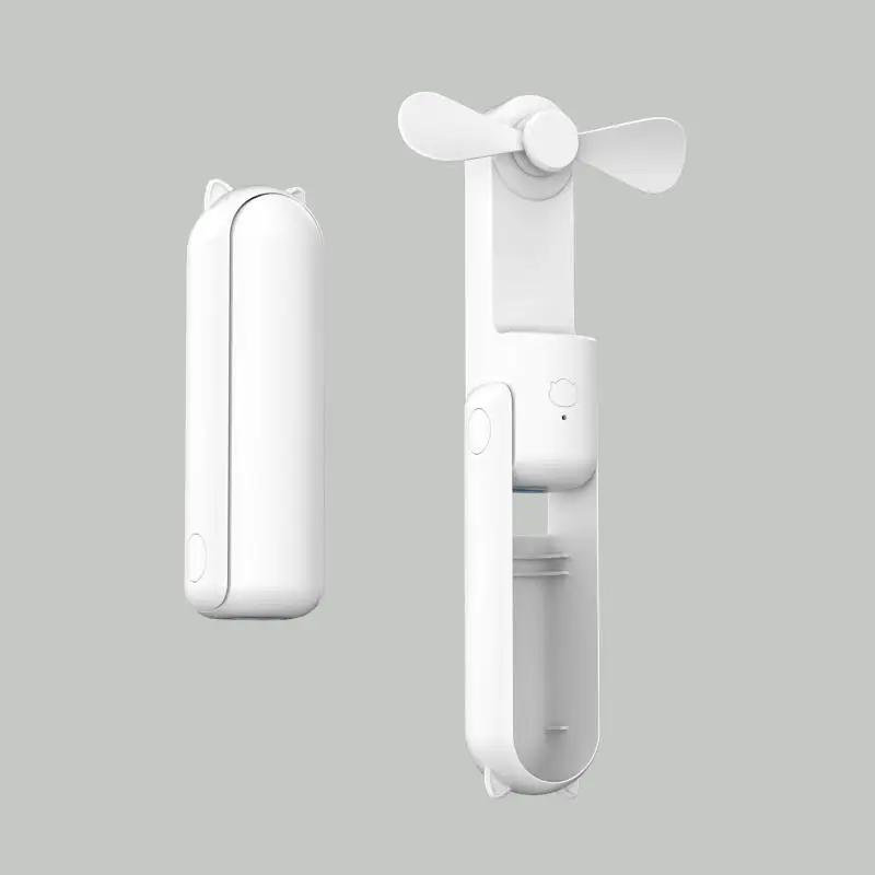 Neuer tragbarer Mini-Handventilator – Kreativ, dreistufig einstellbar, einfarbig, USB-wiederaufladbarer kleiner Ventilator | Skanto