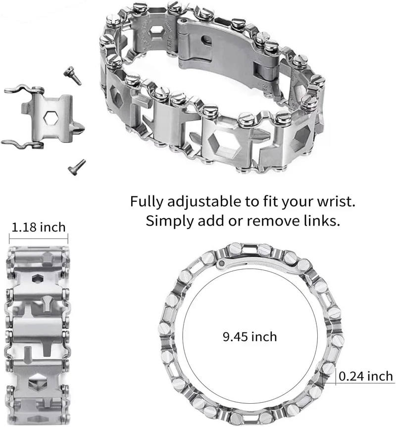 Skanto | 29-in-1 Edelstahl-Multitool-Armband
