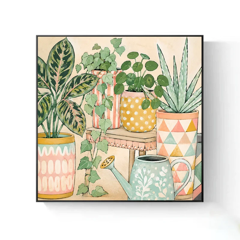 Dekorative Indoor-Pflanzen Kunst Leinwanddruck