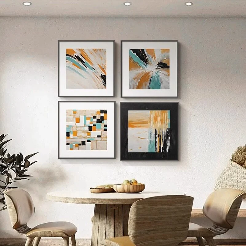 Abstrakte expressionistische Leinwandkunst für Wände