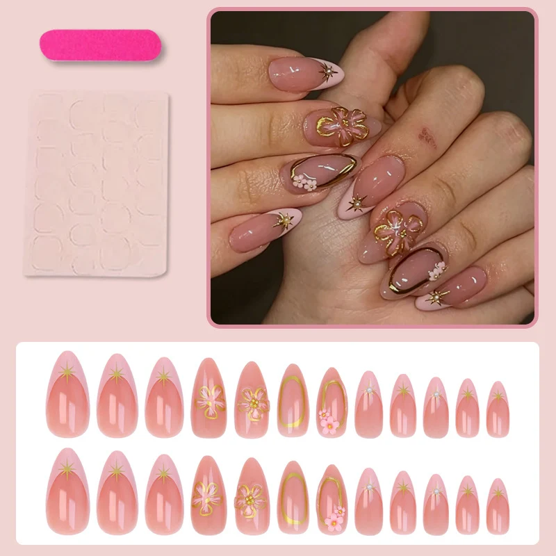 Kunstnagel Set mit blühenden Designs Brehn