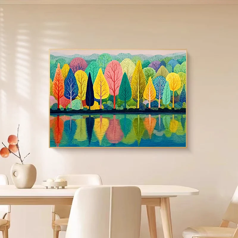 Vibrante von der Natur inspirierte Kunstleinwand