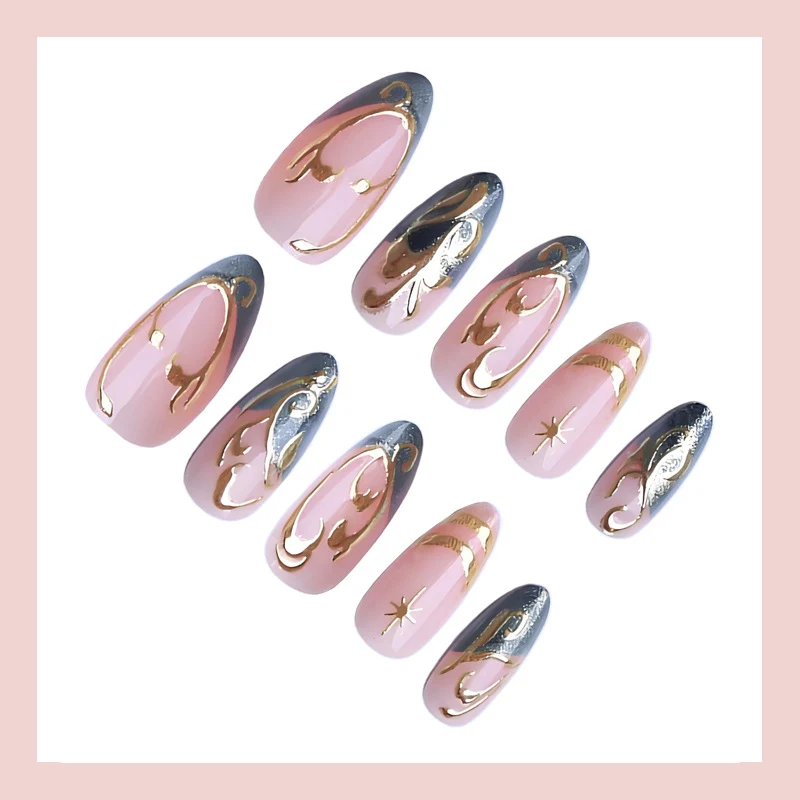 Kunstnagelset im eleganten, kunstvollen Design Brehn