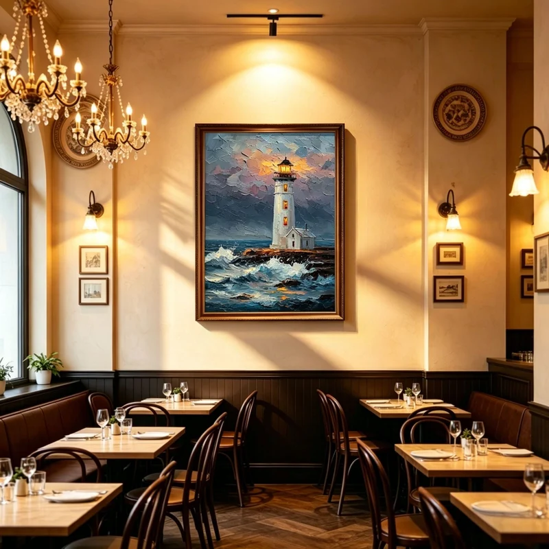 Leuchtturm Landschaft Leinwand Kunst