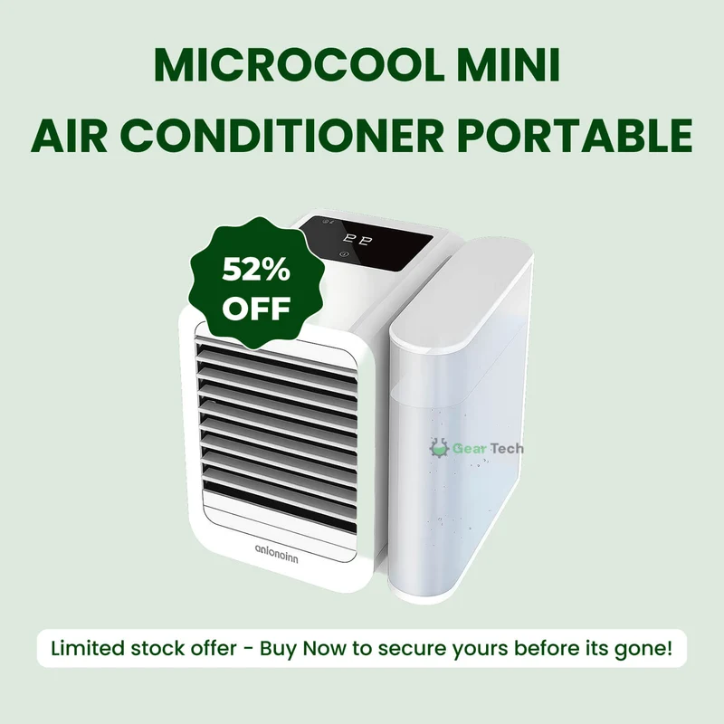 MicroCool Mini-Klimaanlage Tragbarer Verdunstungskühler mit 1000ml Wassertank | Skanto