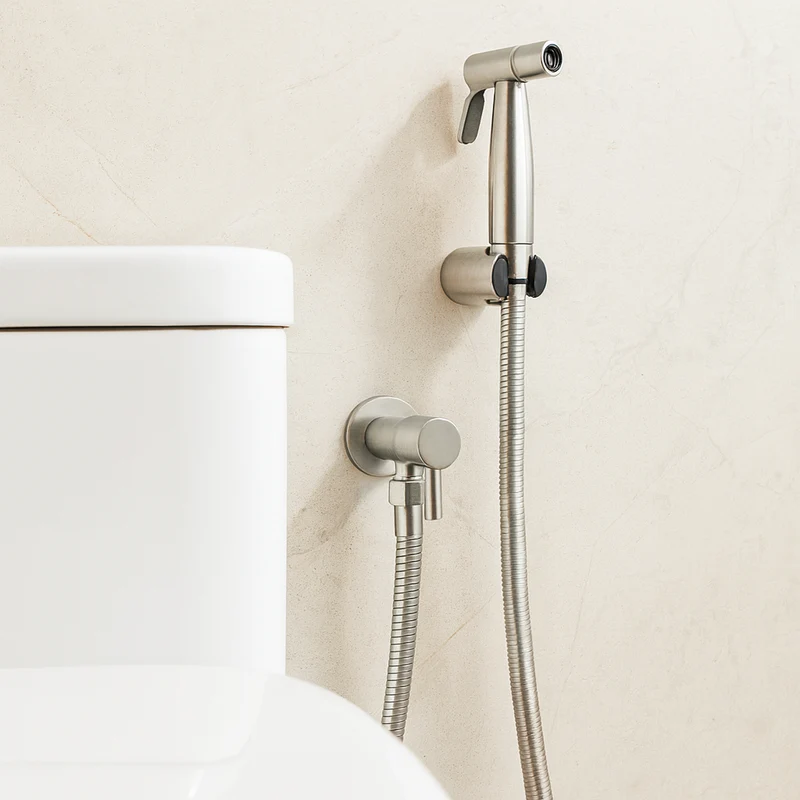AquaNova Bidet-Sprayer aus Edelstahl – Hygienische Toilettendusche mit Wandhalterung