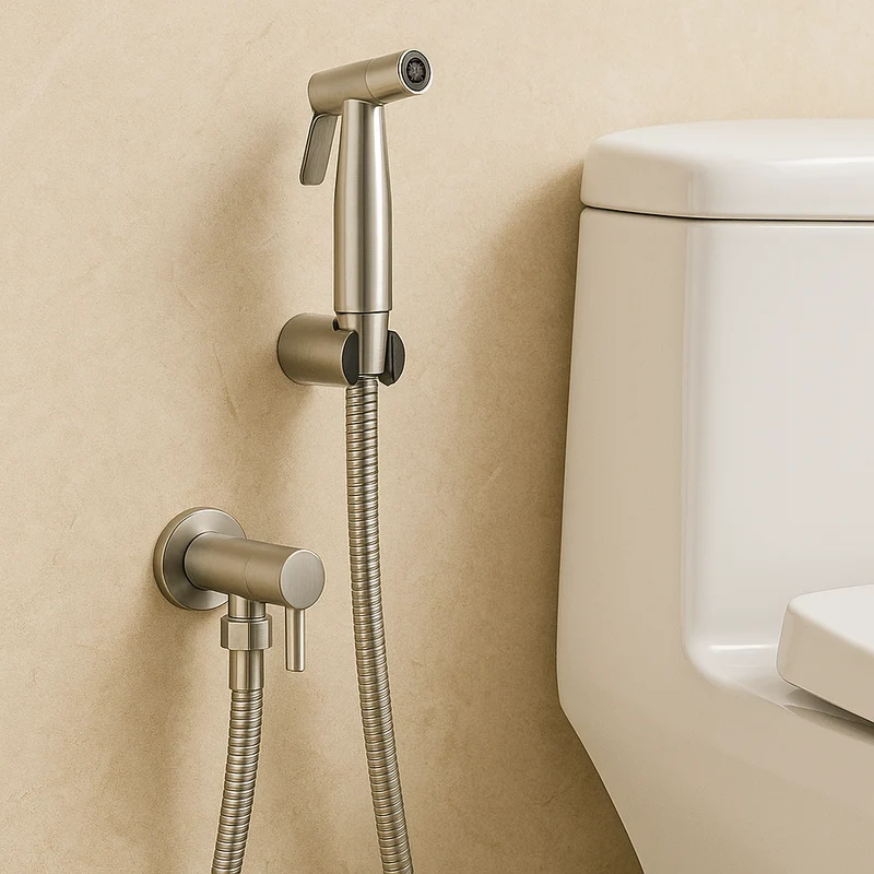 AquaNova Bidet-Sprayer aus Edelstahl – Hygienische Toilettendusche mit Wandhalterung