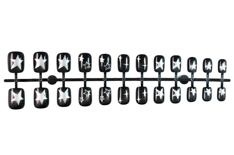 Kunstnagelset mit elegantem Sternen-Design Brehn