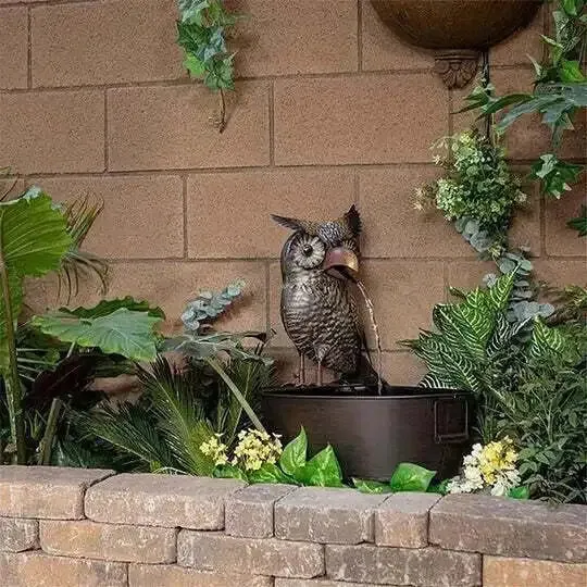 Tierfigur | Bezaubernder Wasserfallbrunnen für den Außenbereich Skanto