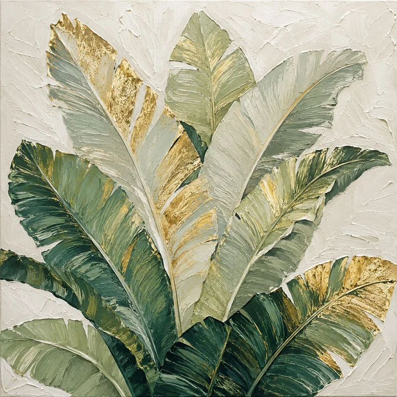 Elegante Botanische Leinwand Wandkunst