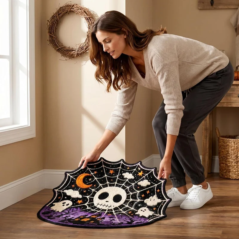 Künstlerische Halloween-Themen-Fußmatte