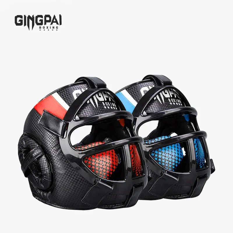 Skanto | Fightguard Premium Kopfschutz mit Gesichtsmaske – Vollständiger Kopf- und Gesichtsschutz für Sparring, Muay Thai, Taekwondo und Kampfsporttraining