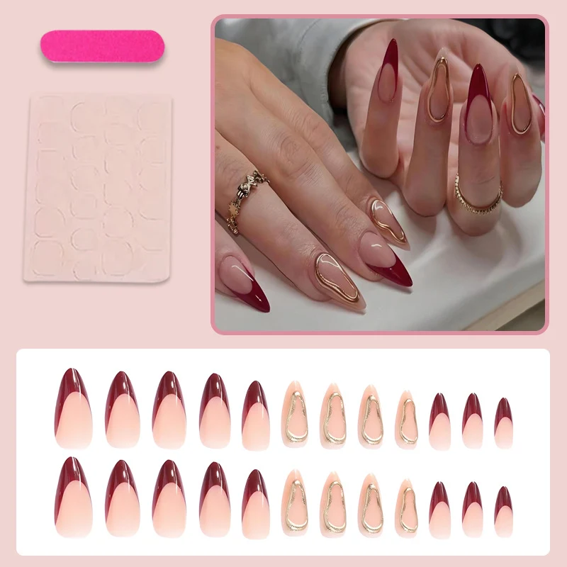 Kunstnagelset mit elegantem Spitzen Design Brehn