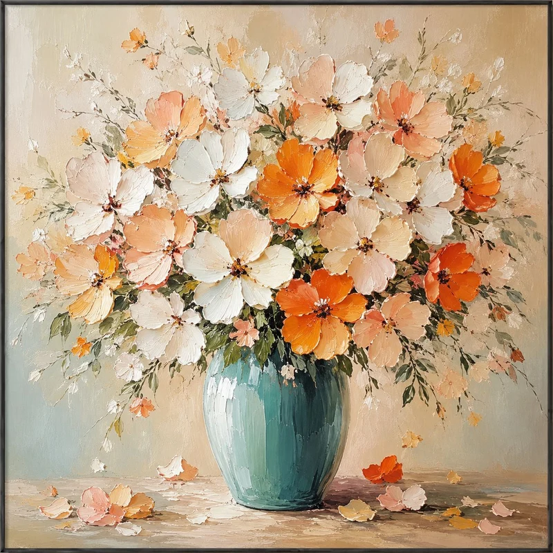 Florale Kunst Leinwanddruck für Zuhause