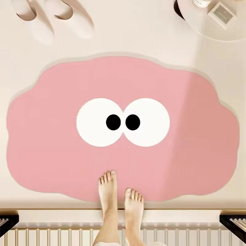 Verspielt mit Cartoon-Motiv Badmatte