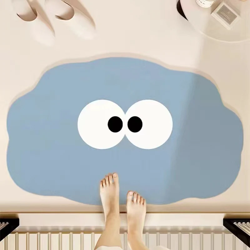 Verspielt mit Cartoon-Motiv Badmatte