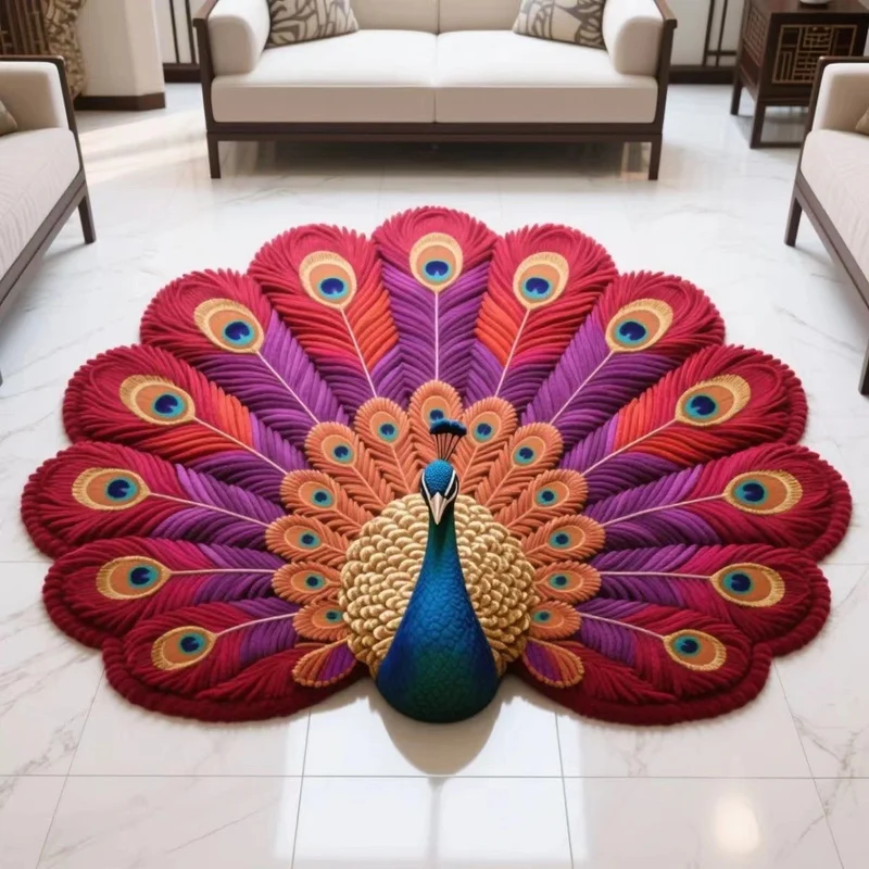 Pfau-Themen Künstlerisches Area Rug
