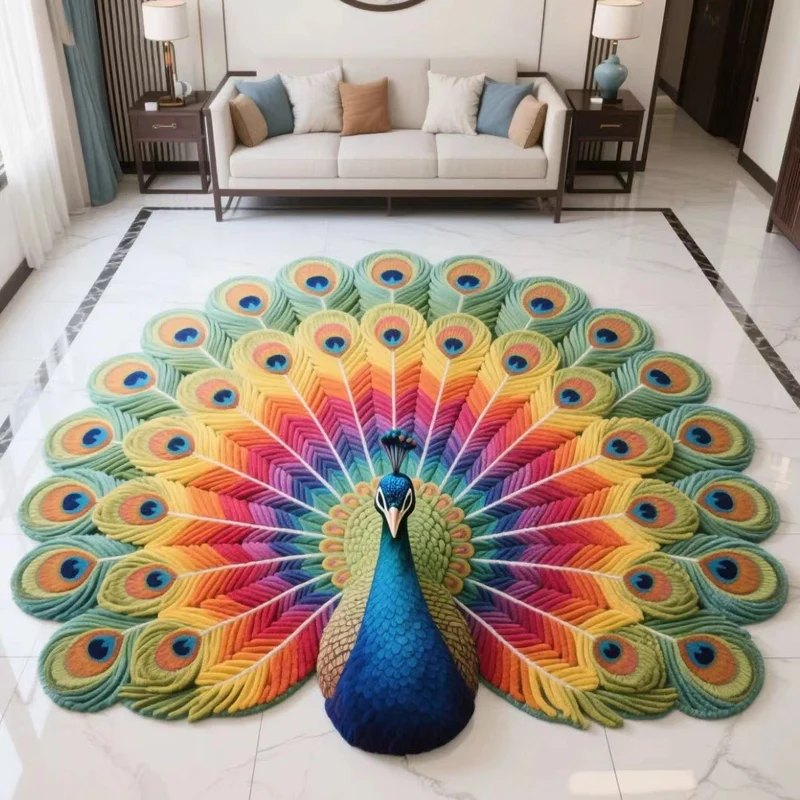 Pfau-Themen Künstlerisches Area Rug