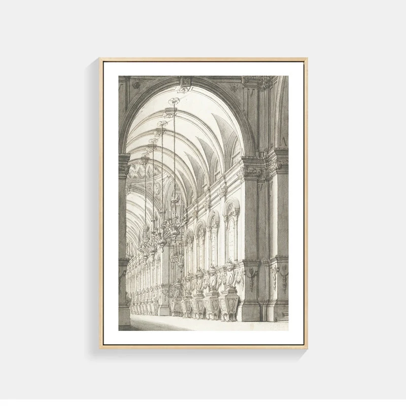Architektonischer Kunstdruck für Wohnkultur