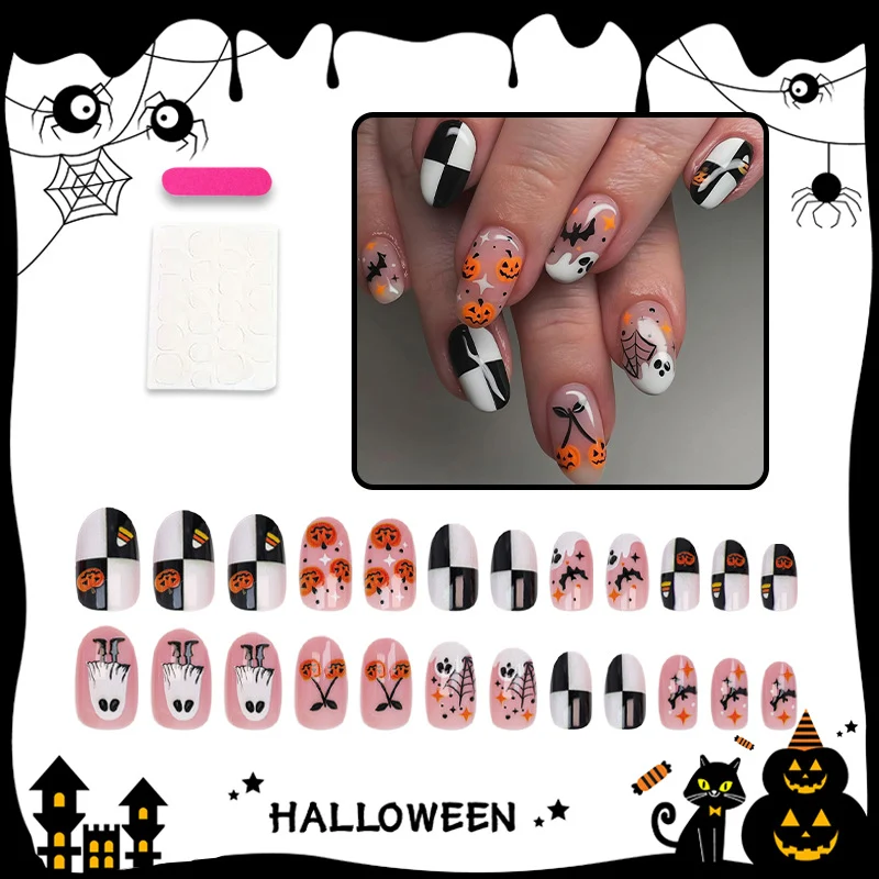 Halloween Kunstnagelset mit gruseligen Motiven Brehn