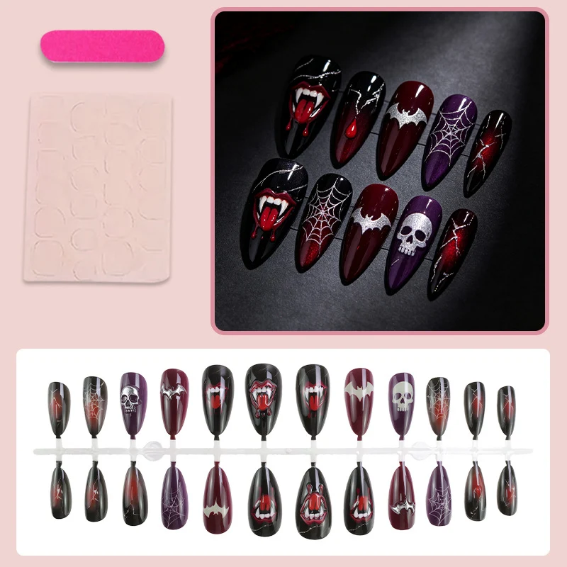 Halloween Kunstnagelset mit gruseligen Halloween-Motiven Brehn