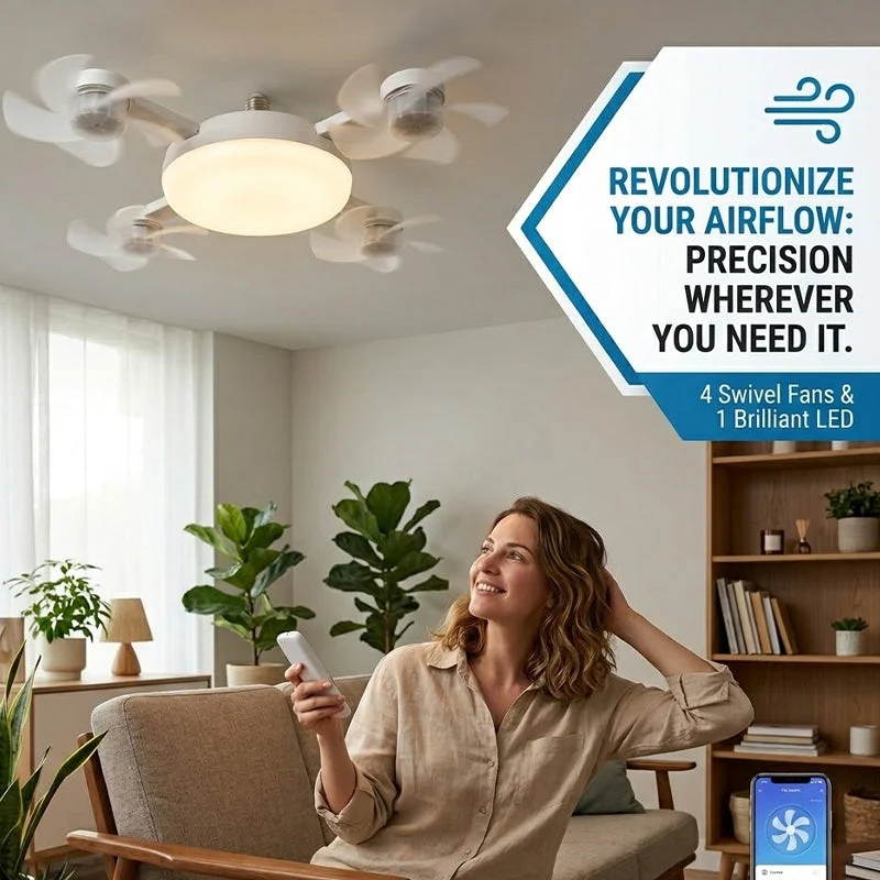 Deckenventilator-Glühbirne mit Fernbedienung | Skanto