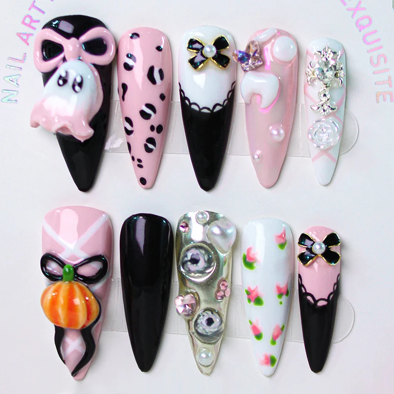 Kreatives Kunstnagelset mit einzigartigen Designs Brehn