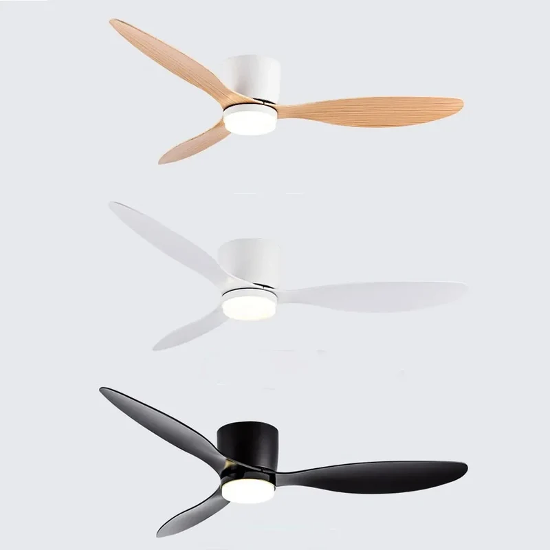 42/52 Zoll Deckenventilatoren mit LED-Licht – 3 Farben, 6 Geschwindigkeiten DC-Motor, Fernbedienung, flache dekorative Ventilatoren mit Beleuchtung | Skanto