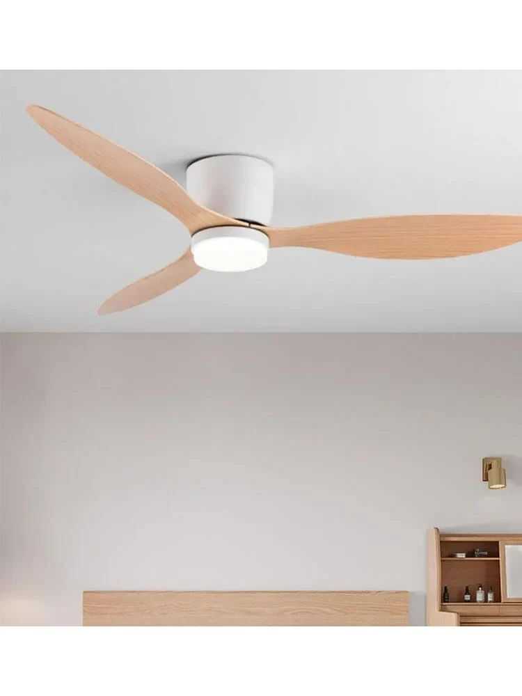 42/52 Zoll Deckenventilatoren mit LED-Licht – 3 Farben, 6 Geschwindigkeiten DC-Motor, Fernbedienung, flache dekorative Ventilatoren mit Beleuchtung | Skanto