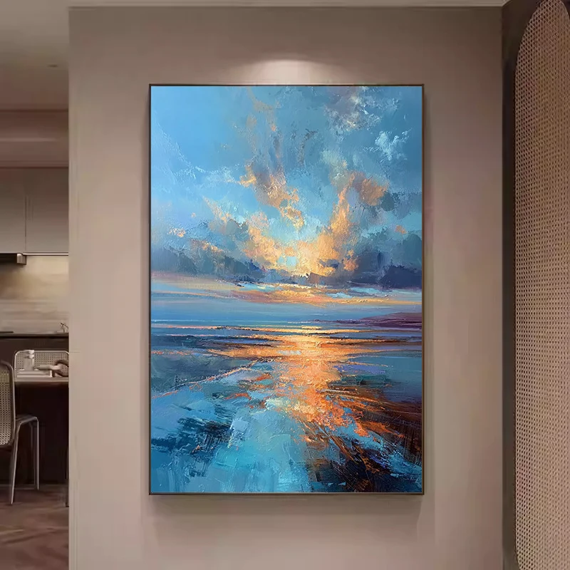 Abstraktes Küstenlandschaft Leinwand Kunstwerk