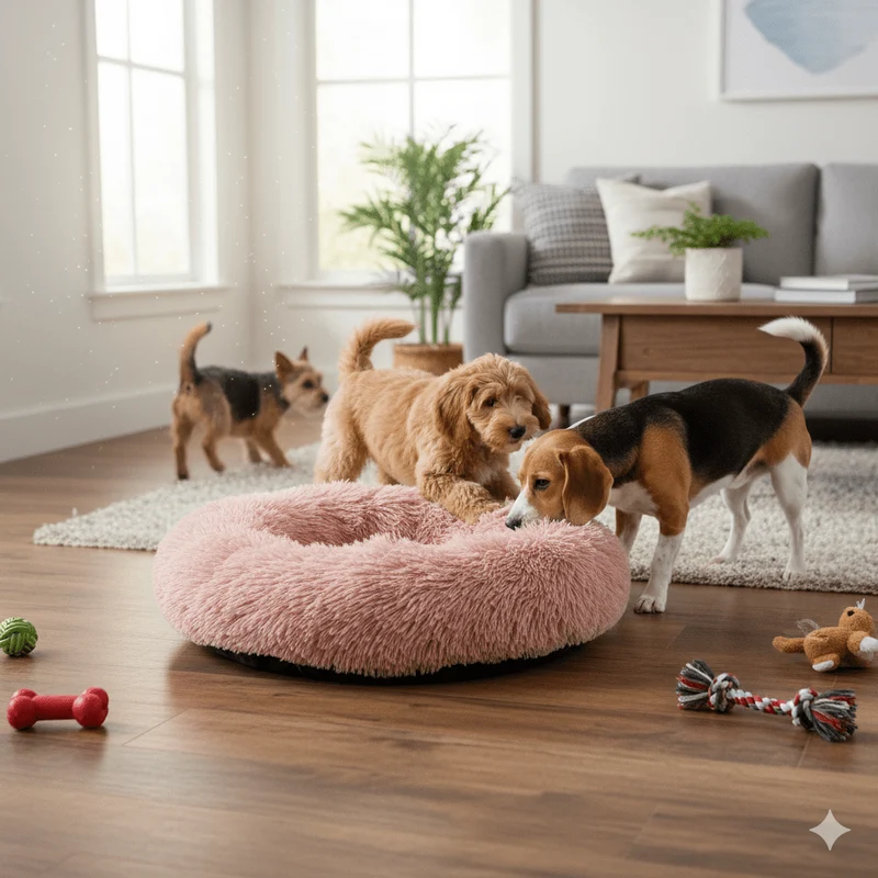 Skanto | SLUMBERPAWS BED – Beruhigendes Hundebett für tiefen, erholsamen Schlaf