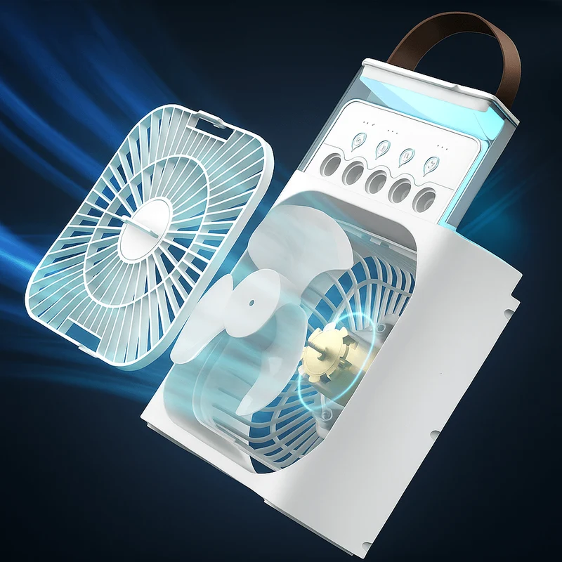 Tragbarer leiser 3-in-1 LED-Kühlventilator | Skanto