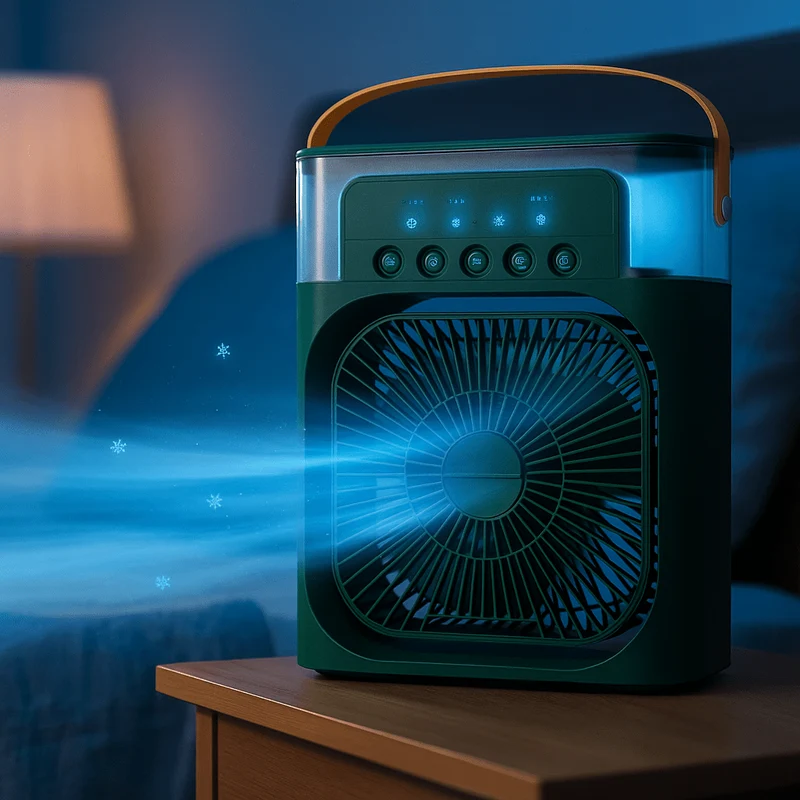 Tragbarer leiser 3-in-1 LED-Kühlventilator | Skanto