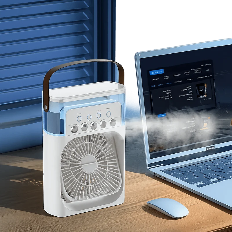 Tragbarer leiser 3-in-1 LED-Kühlventilator | Skanto
