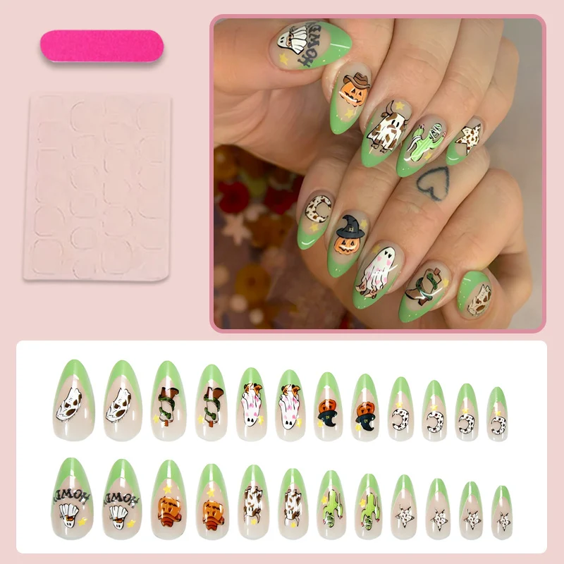 Kreatives Kunstnagelset mit verspielten Halloween-Motiven Brehn
