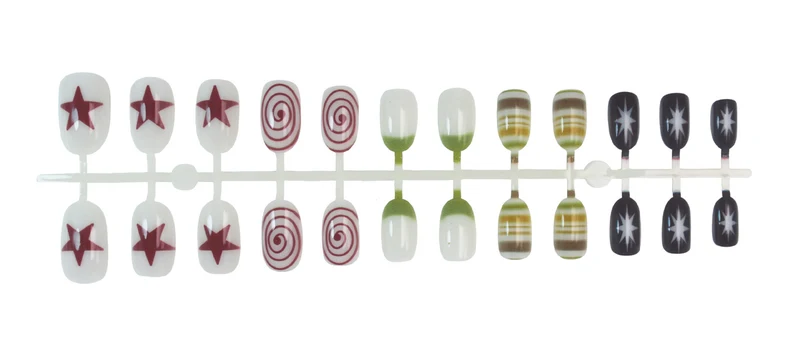kreatives Kunstnagelset mit modernen geometrischen Designs Brehn