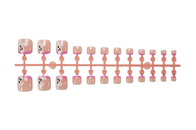 Fußnagel Kunstset mit bezaubernden Geister- und Pinkspitzen Designs Brehn