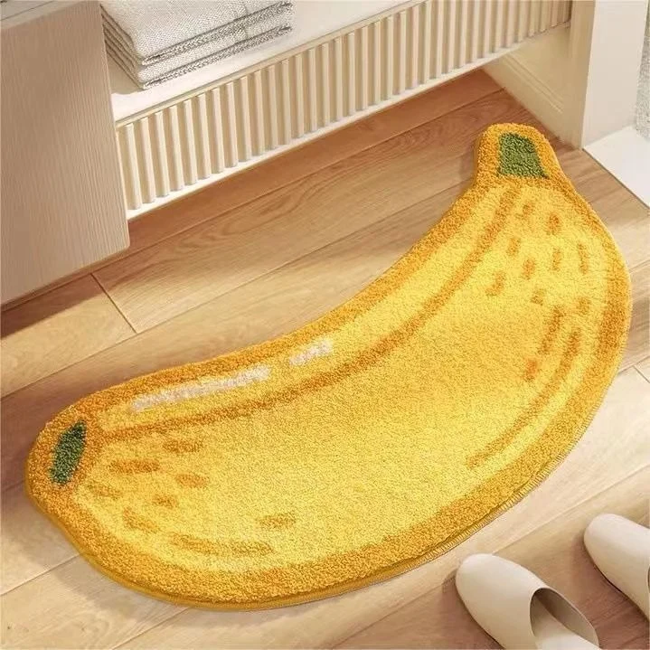 Plüsch Zitronenförmige Badematte