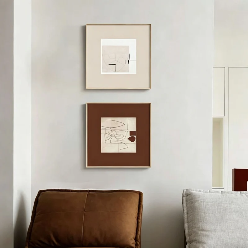 Abstrakte geometrische gerahmte Kunst