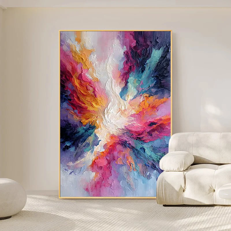 Abstrakte florale Wandkunst für moderne Innenräume