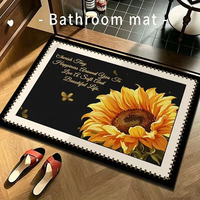 Dekorativer floraler Spruch-Badeteppich für Zuhause