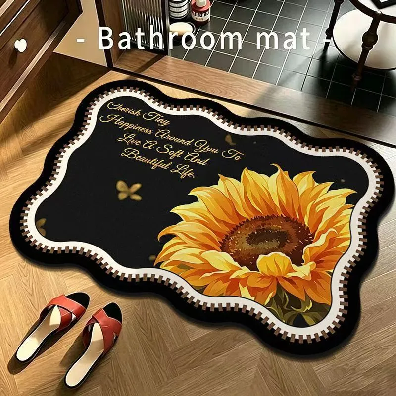Dekorativer floraler Spruch-Badeteppich für Zuhause