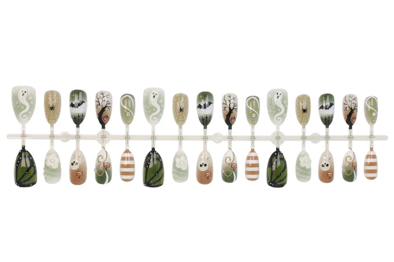 Halloween Kunstnagelset mit gruseligen Motiven Brehn