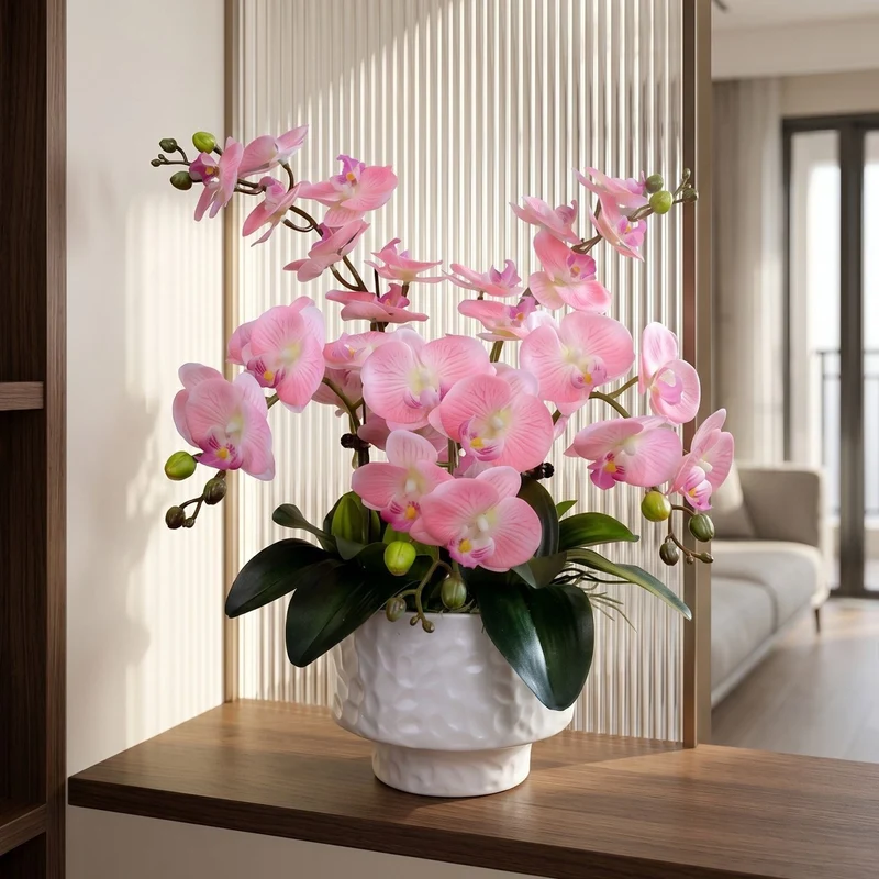 Lebensechte Orchideen-Blumenmittelstück