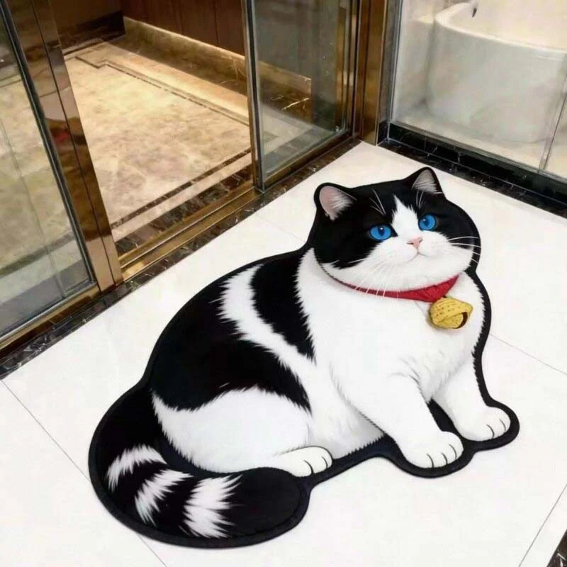 Katzenförmige Badmatte
