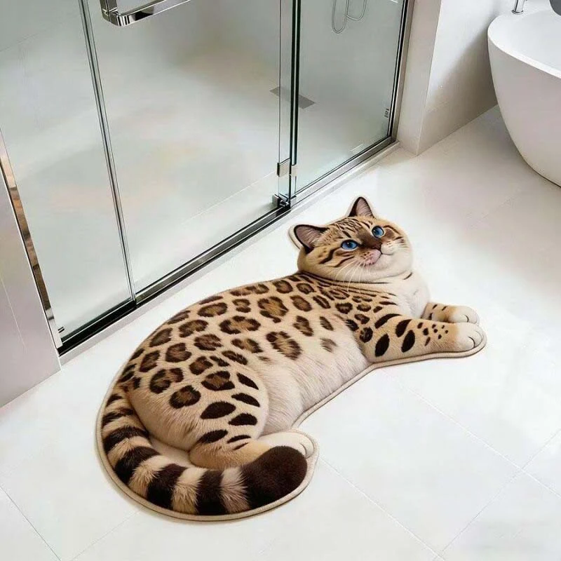 Katzenförmige Badmatte