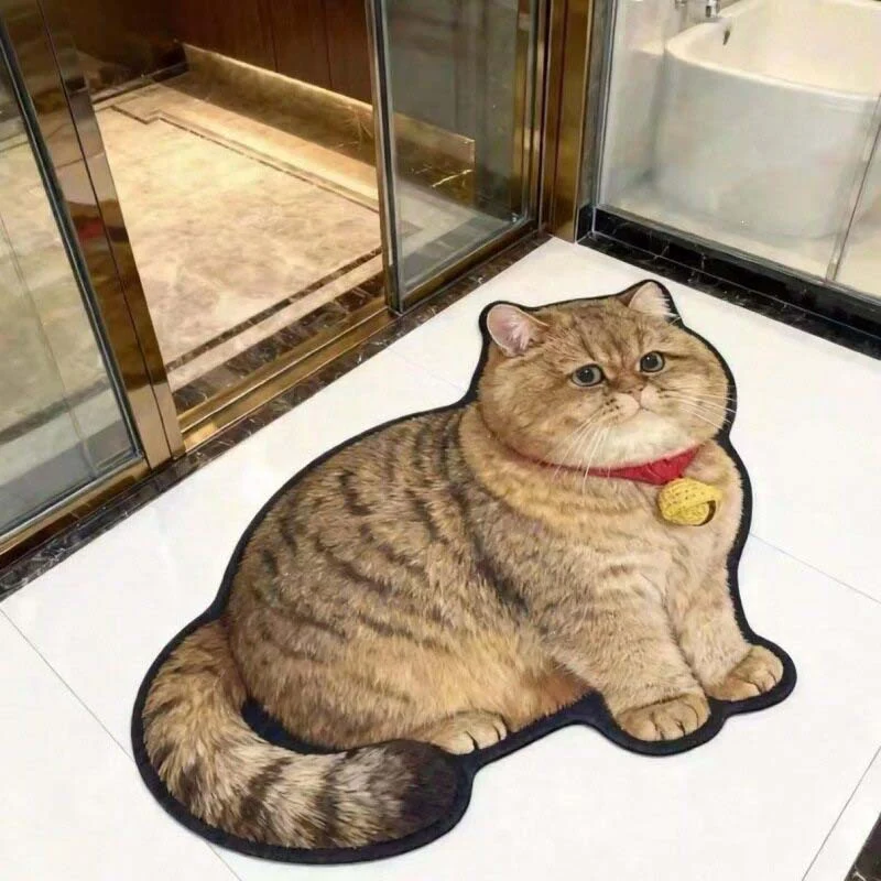 Katzenförmige Badmatte