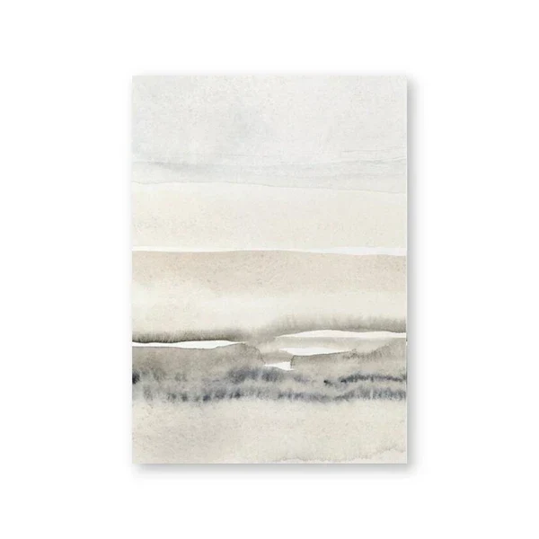 Minimalistische Abstrakte Landschaft Wandkunst Fine Art Leinwanddrucke Beige Grau Kunst für Modernes Wohnzimmer Schlafzimmer Esszimmer Skandinavisches Interieur | Skanto