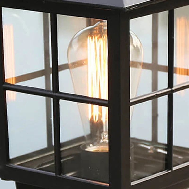 Europäische Outdoor-Säulenleuchte, wasserdicht, rostfrei, Terrassenlampe mit einer Lichtquelle