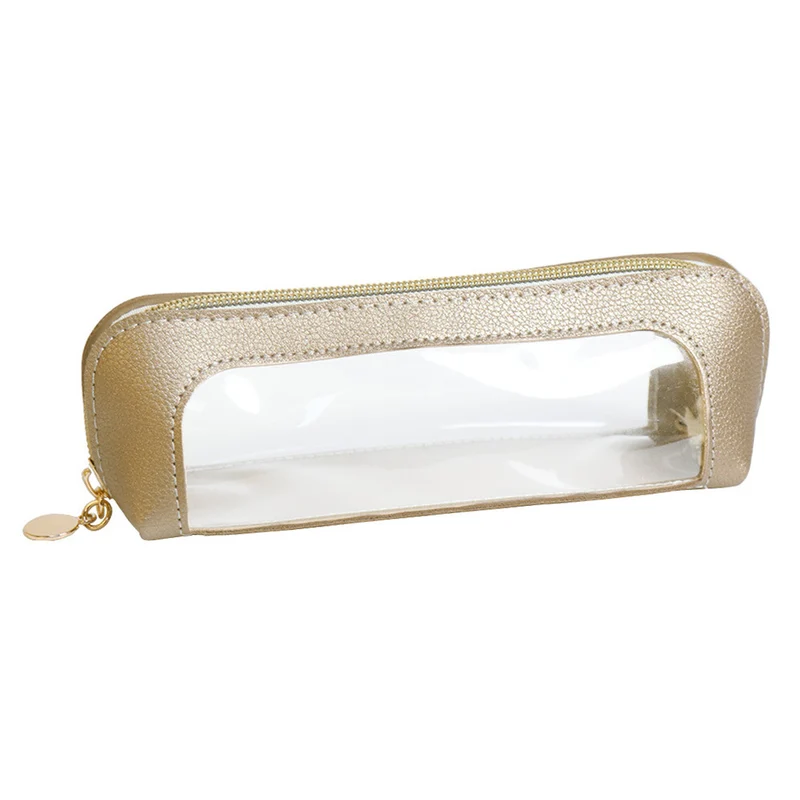 Transparente Tasche mit goldenen Akzenten